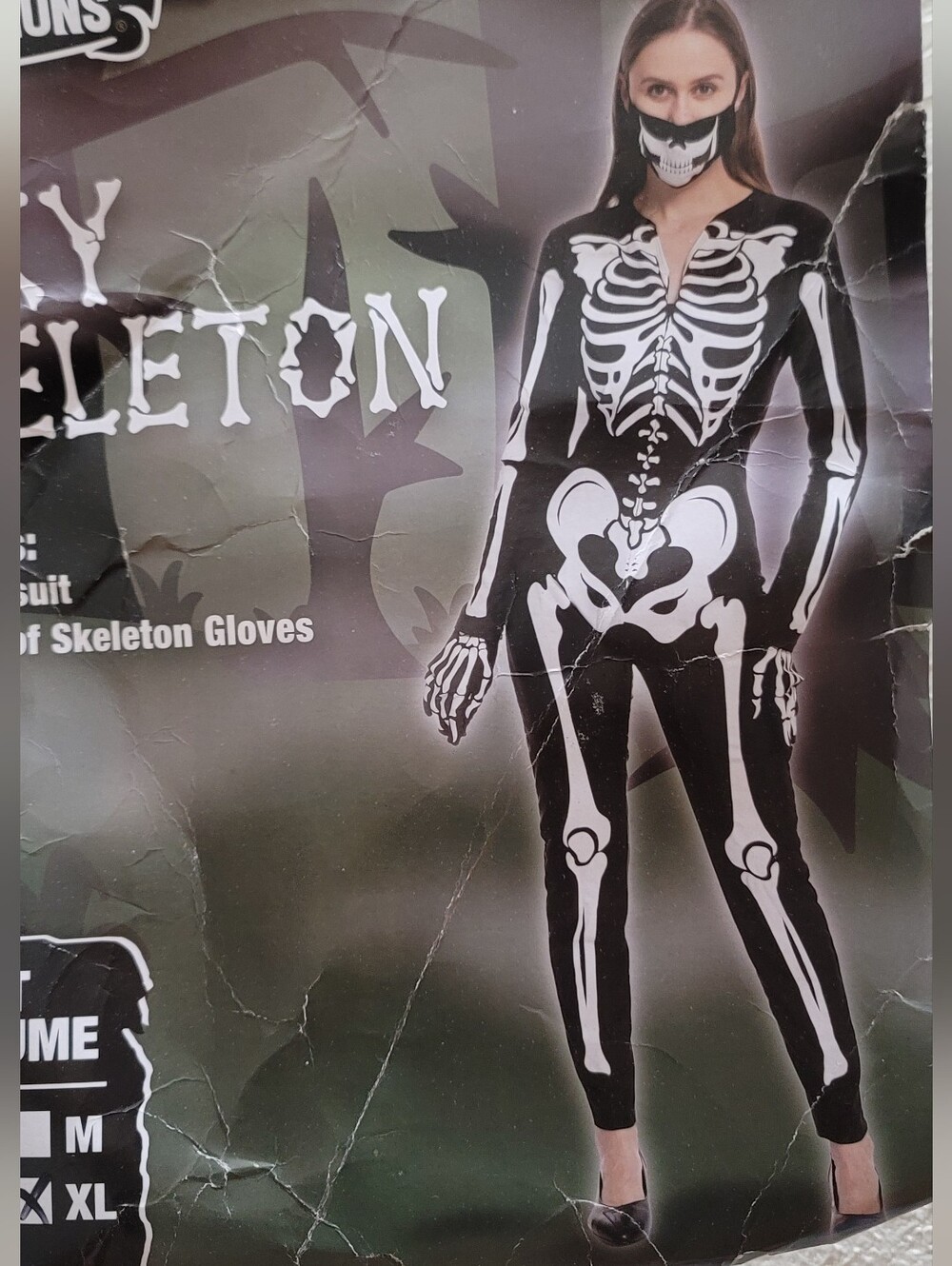 NWT Spooktacular Creations Sexy Skeleton Halloween Womans Adult Costume Sz XL